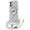Karl Lagerfeld KLHMP16SHCKCKLCT iPhone   16 6.1 transparent hardcase IML Crossbody Monogram Karl & Choupette Head MagSafe